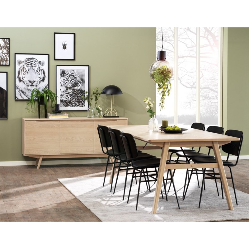 RO Grah Extending Dining Table White Pigmented